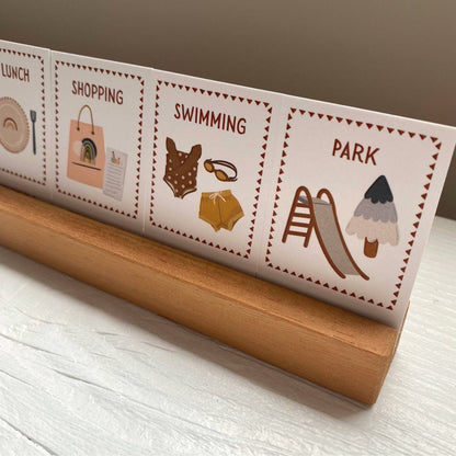 72 Daily Routine Cards & Display Stand – Visual Routine Cards for Kids