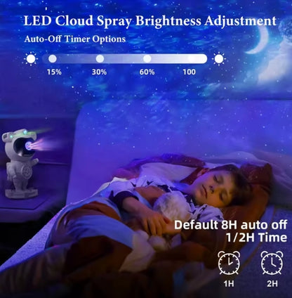 Astronaut Galaxy Star Projector Speaker – Calming Night Light